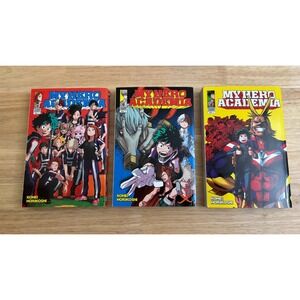My Hero Academia 1 3 4 Kohei Horikoshi Shonen Jump Manga Lot 2015-2017 Paperback